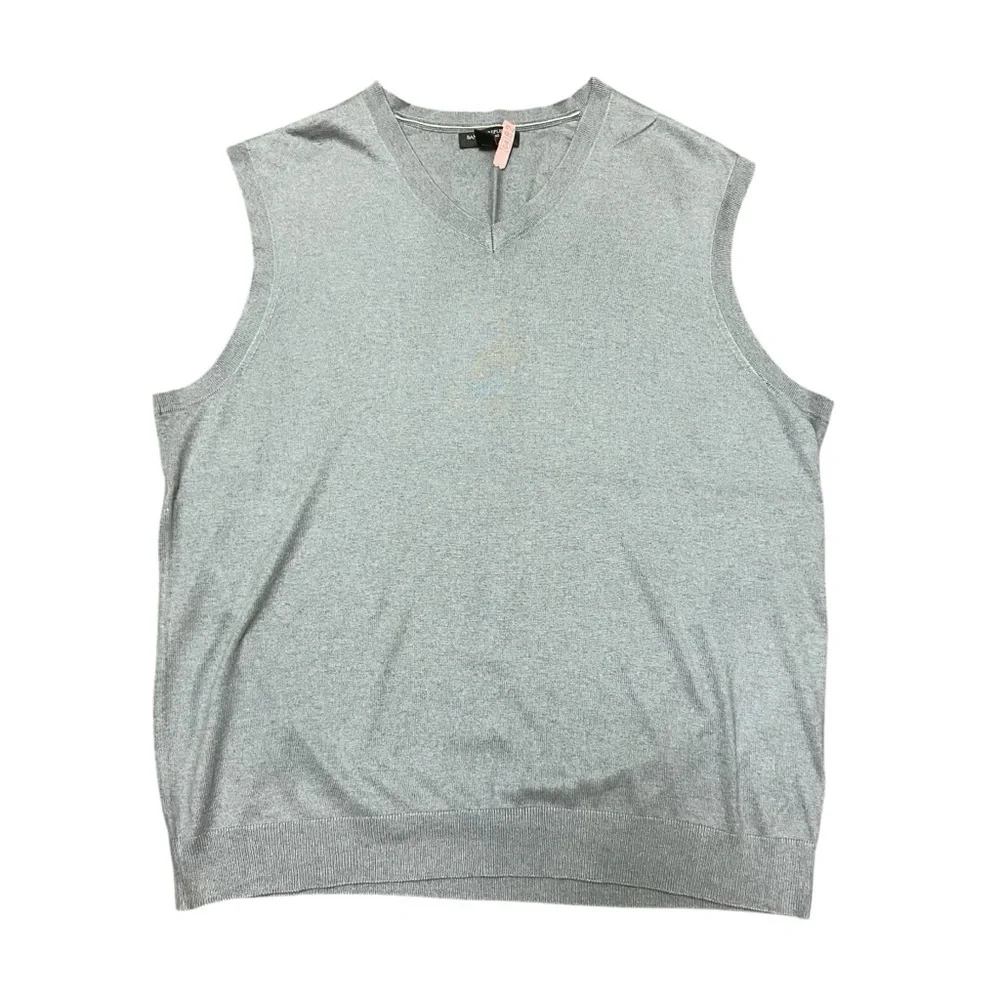 Banana Republic Luxury Blend Men’s Vest Gray Size XL Silk Cashmere Classic Work